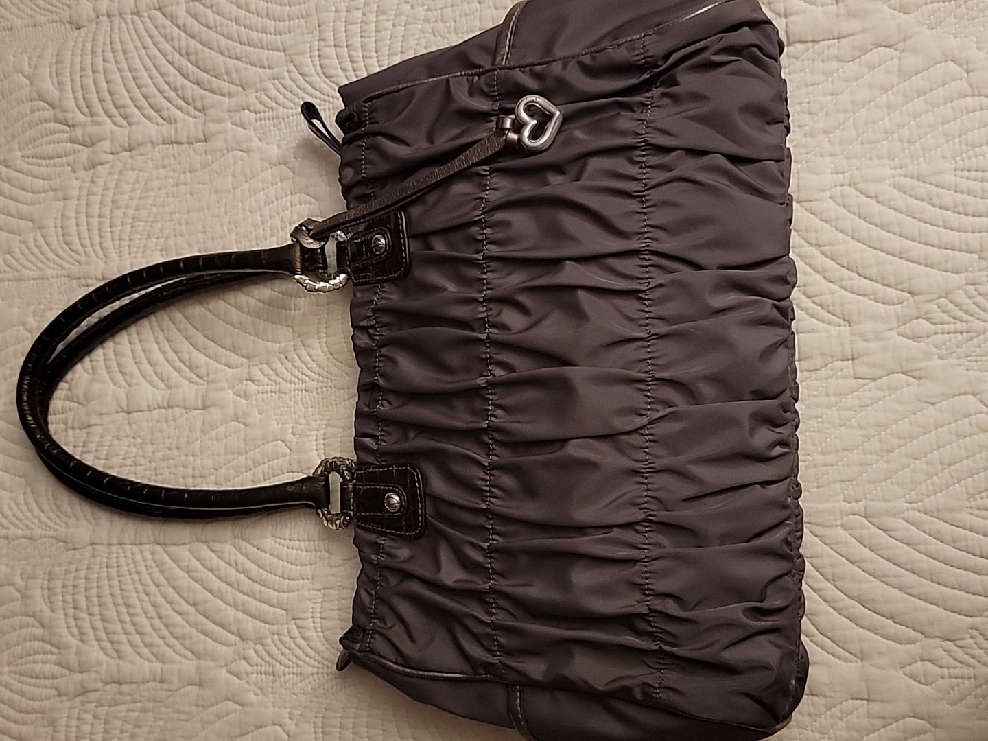 Brighton Camille Ruched Nylon Shoulder Bag